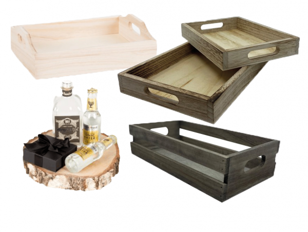 Houten plateaus en planken