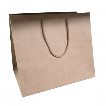 Luxe traiteur tas kraft katoenen koord 33+25x29cm (10st)