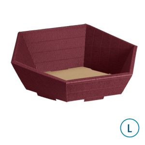 Presenteerkorf zeshoek Aubergine