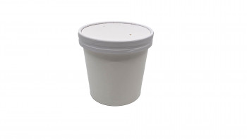 Cup Wit + deksel 12oz ø90+86mm - 354ml (50st)