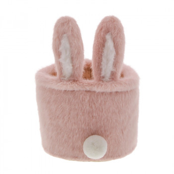 Fluffy paasmandje roze (6st)