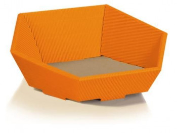 Presenteerkorf zeshoek Oranje