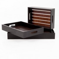 Houten plateau ZWART 35 x 24 +5,5cm