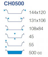 500cc - opstaande rand - hoog