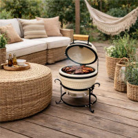 Kamado BBQ 32cm Compact Crème