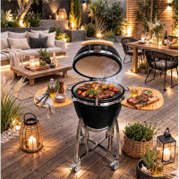 Kamado BBQ 54cm L Zwart